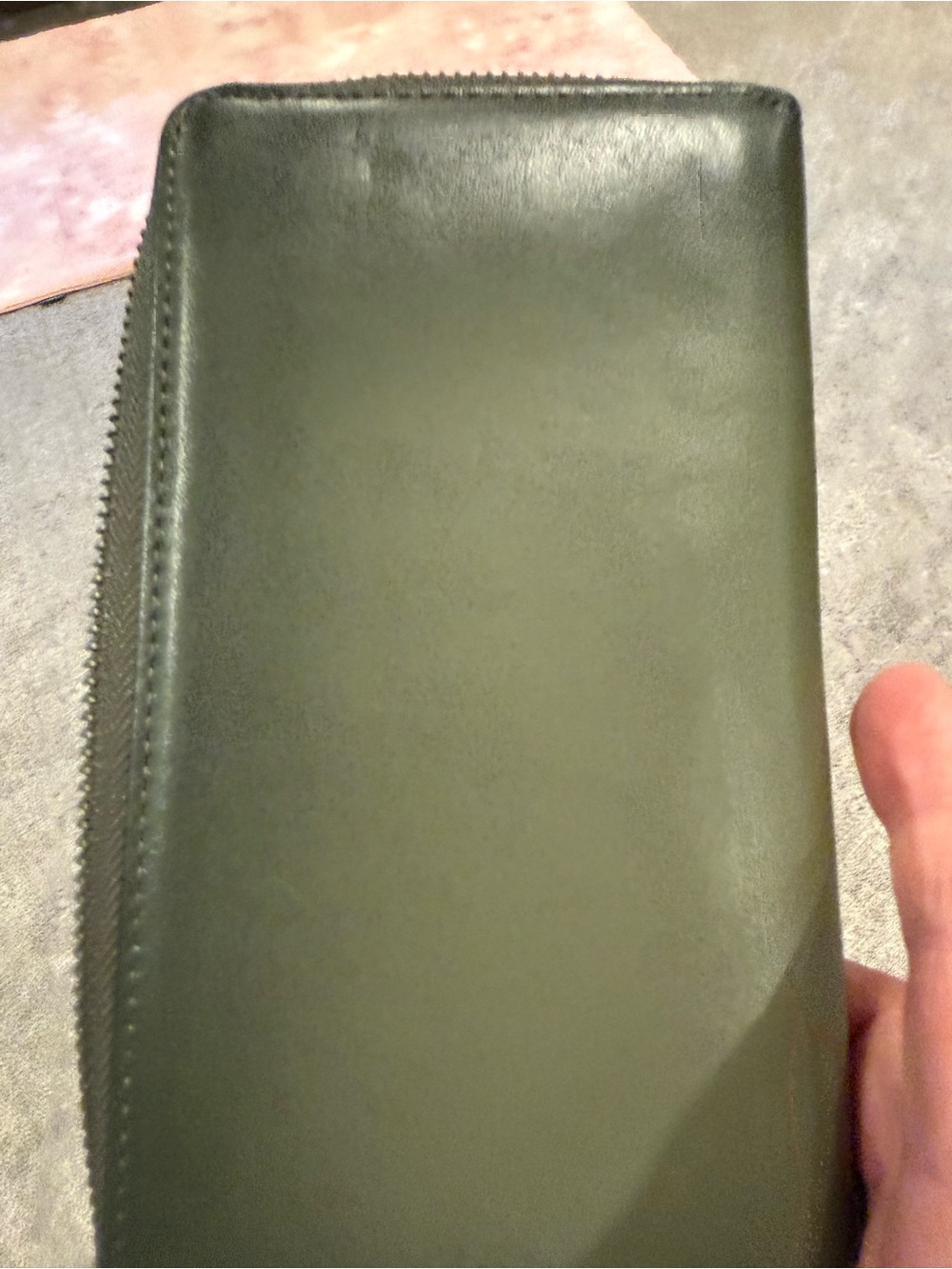Coach Olive Green Leather Zip Wallet for Men - Picture 7 of 9